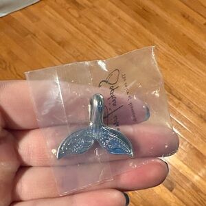 Sterling Silver Mermaid Tail Pendant Necklace - Silver